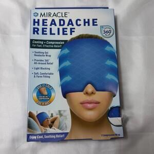 Miracle Headache Relief Cooling&Compression, OneSize Compression Wrap Hot & Cold